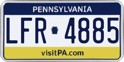 PA license plate LFR4885