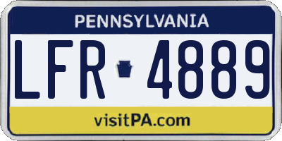 PA license plate LFR4889