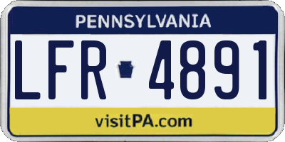 PA license plate LFR4891