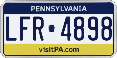 PA license plate LFR4898