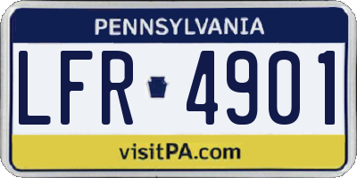 PA license plate LFR4901