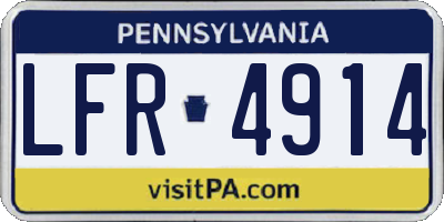 PA license plate LFR4914