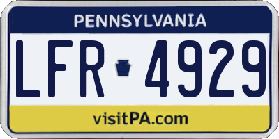 PA license plate LFR4929