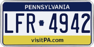 PA license plate LFR4942