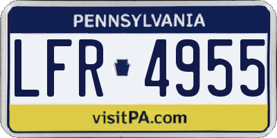 PA license plate LFR4955