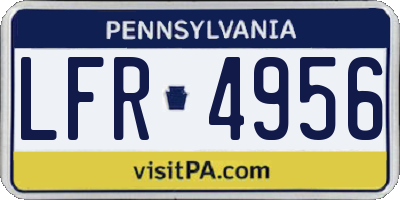 PA license plate LFR4956