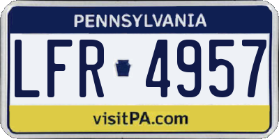 PA license plate LFR4957