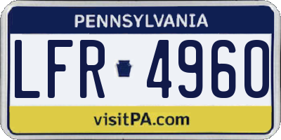 PA license plate LFR4960