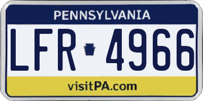 PA license plate LFR4966