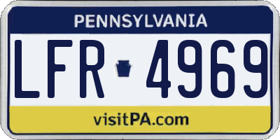 PA license plate LFR4969