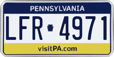PA license plate LFR4971