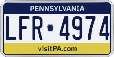 PA license plate LFR4974