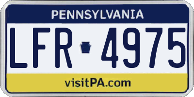 PA license plate LFR4975