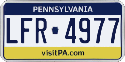 PA license plate LFR4977