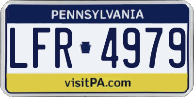 PA license plate LFR4979