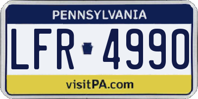 PA license plate LFR4990