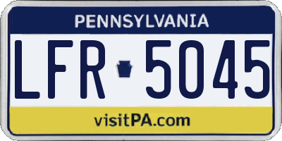 PA license plate LFR5045