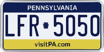 PA license plate LFR5050