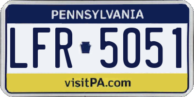 PA license plate LFR5051