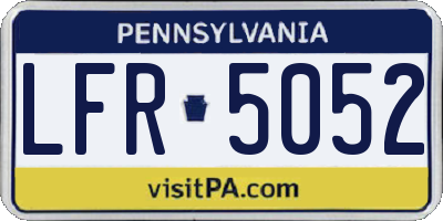 PA license plate LFR5052