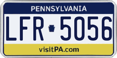 PA license plate LFR5056