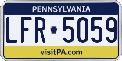 PA license plate LFR5059