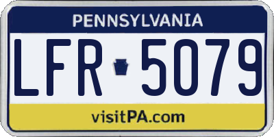 PA license plate LFR5079