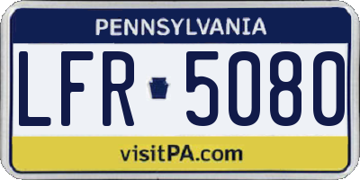 PA license plate LFR5080