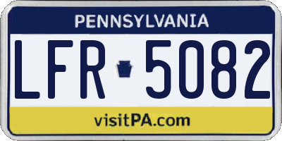 PA license plate LFR5082