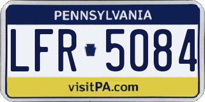 PA license plate LFR5084