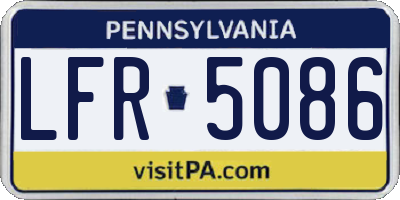 PA license plate LFR5086