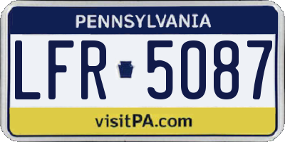 PA license plate LFR5087