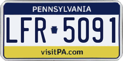 PA license plate LFR5091