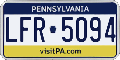 PA license plate LFR5094