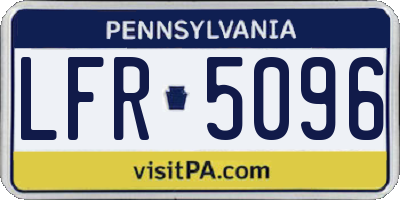 PA license plate LFR5096