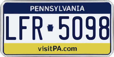 PA license plate LFR5098