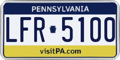 PA license plate LFR5100