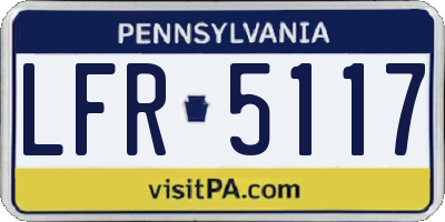 PA license plate LFR5117