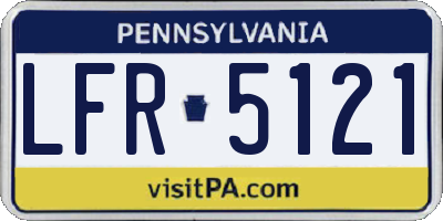 PA license plate LFR5121