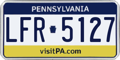PA license plate LFR5127