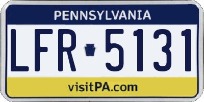 PA license plate LFR5131
