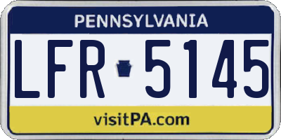 PA license plate LFR5145