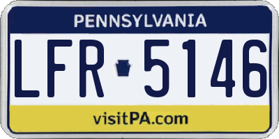 PA license plate LFR5146