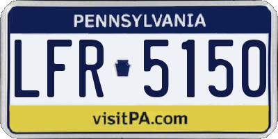 PA license plate LFR5150