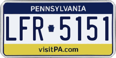 PA license plate LFR5151