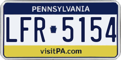 PA license plate LFR5154