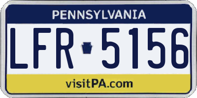 PA license plate LFR5156
