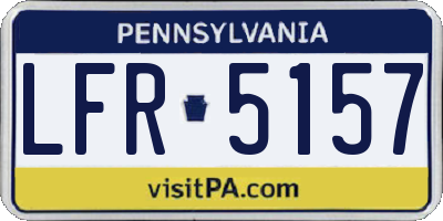PA license plate LFR5157