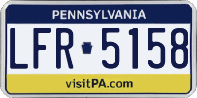 PA license plate LFR5158