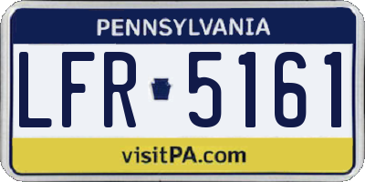 PA license plate LFR5161